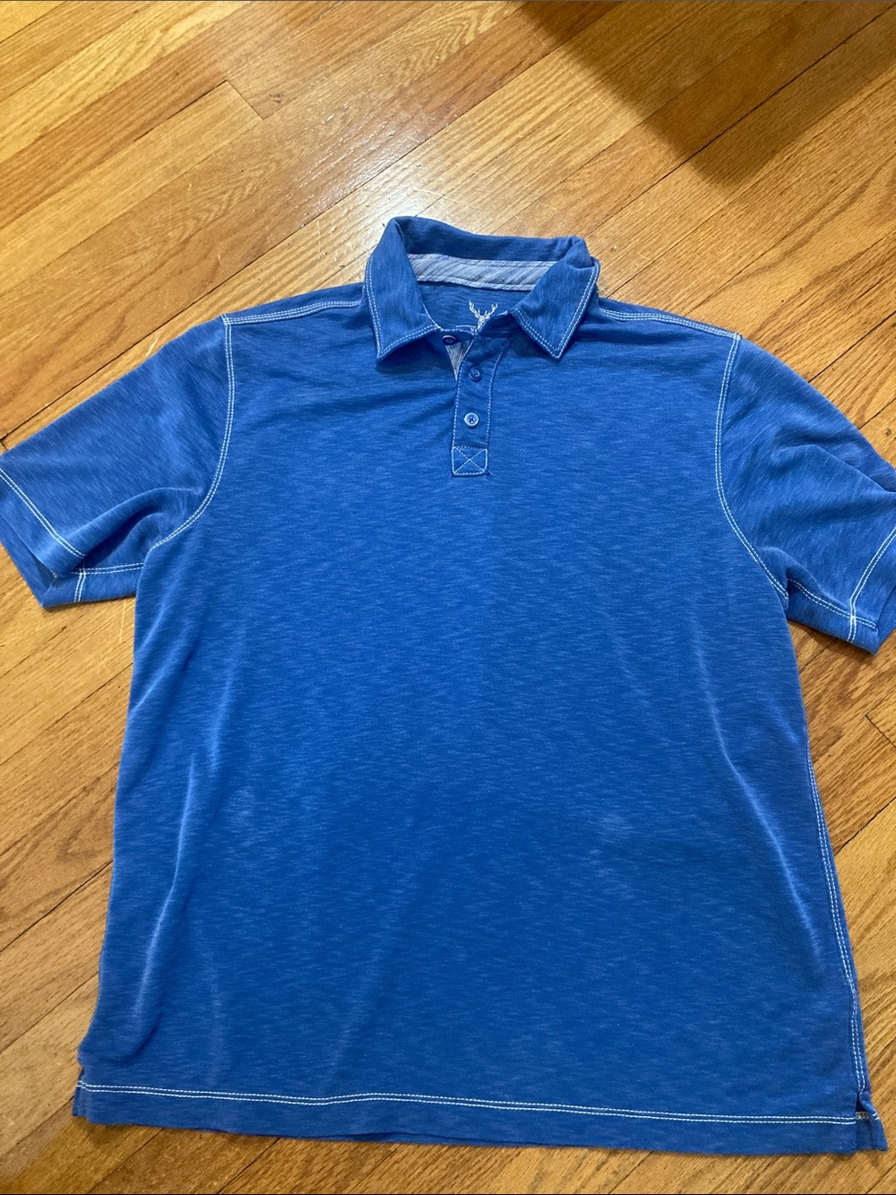 Men's Blue Nicoby premium Short-Sleeve Polo Shirt size large